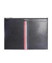 Thom Browne Vertical Intarsia Stripe Tablet Case One size black