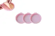 3Pcs Kitchen 6-Inch Round Silicone Non-Stick Cake Baking Mold Set-Pink