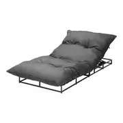 Livsip Sun Lounge Outdoor Lounger Day Bed Garden Patio Furniture Setting Grey