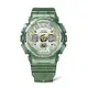 CASIO卡西歐 G-SHOCK 金屬光澤 半透明時尚 晶透綠 雙顯系列 GMA-S120GS-3A_45.9mm