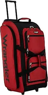 [Wrangler] Wesley Rolling Duffel Bag, Salsa Red, 30" Wesley Rolling Duffel Bag