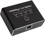 Ethernet Splitter 1 to 4 High Speed 1000Mbps, Network HUB, for Cat6/7/8, Compatible with HUB, Switchboard, TV, Set Top Box, Router