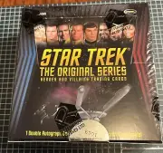 Star Trek The Original Series Heroes And Villains Card Box Double, Single Auto