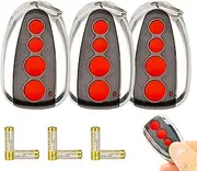 Garage Door Remote 433.92MHz for Steel-Line ZT-07 SD800, 3PCS Garage Door Opener Remote Control Replacement Transmitter with 6PCS Alkaline, 4-Channel