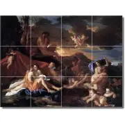 Nicholas Poussin Mythology Tile Mural PT06746. 32 x 24 (12) 8x8 tiles