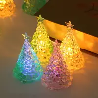在飛比找樂天市場購物網優惠-LED 星星聖誕樹燈飾 水晶樹 聖誕節 造型燈 裝飾燈 擺飾