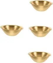 Yardwe 4pcs Versatile Salad Bowl Stainless Steel Fruit Storage Container Ideal for Camping Picnics and Travel