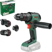 [Bosch] 18V Cordless Impact Drill Without Battery, With 3 Attachments, for Drilling And Screwdriving, Auxuliary Handle, 82 Nm (AdvancedImpact 18V-80 QuickSnap). Made in Europe.