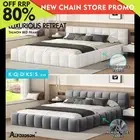 ALFORDSON Bed Frame Queen Double King Single Size Tufted Headboard Boucle Velvet