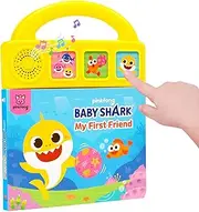 Baby Shark My First Friend 3 Button Story Sound Book with Carrying Handle | Baby Shark Toys, Baby Shark Books | Learning & Education Toys | Interactive Baby Books for Toddlers 1-3 | Gifts Boys & Girls