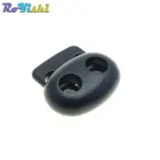 Plastic Cord Lock Stopper Toggle Clip Black 16mm*18mm*5mm