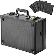 [Generic] Baseball Card Storage, Business Card Storage Box,Hard Card Carrying Case with Lock | Protection Carrier, Portable Travel Holder for Conference