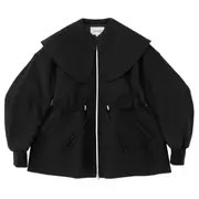 [ENFOLD] Glen Check Big Collar Peplum Jacket