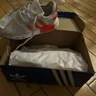 NMD_R1 Shoes Women’s Size 6. Cloud White And Solar Orange. Brand new In Box.