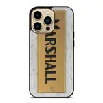 新品MARSHALL GOLD EMBLEM 時尚新款精緻手機殼保護套適用於 IPHONE 15 PRO MAX