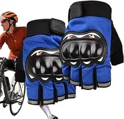 [Whnbuij] cycling gloves for men cycling, hard shell anti-slip half finger biker gloves - mens bike clothing for motorcycles, outdoor fitness