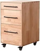 Wood File Cabinet Under Table Storage Drawer Chest with Drawers Removable Low Cabinet File Cabinet Natural Wood Color