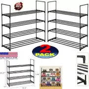 Shoe Rack Storage Organizer Rack Adjustable Hight Portable 2 Sets Multipurpose