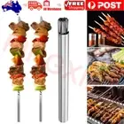 20-100X Stainless Steel Barbecue Metal Skewers Flat Needle BBQ Tools Kebab Stick