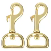 2Pcs Dog Leash Clasp Brass Snap Hooks Leash Diving Clips Dog Collar Hook