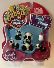 Jungle In My Pocket Panda Family 5 Pc Set Brand New In Pkg Rare Jakks Pacific