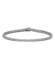 Suzanne Kalan 18K White Gold Princess Diamond Tennis Bracelet