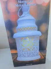Moroccan Metal Lantern with Electric Candle
