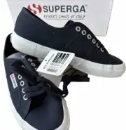 Superga 2750 COTU Lace Up Classic Sneaker in Navy Blue Athletic Shoes Size 9