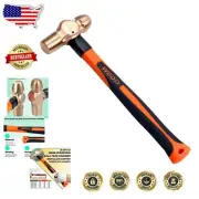 High-Quality Die-Forged 2 lb Beryllium Copper Ball Peen Hammer - DIN Certified