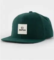 BRIXTON Alpha Square MP Mens Snapback Green Hat