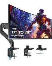AVLT Single 17"-49" Super Ultrawide Monitor Arm for Screens Up to 50 lbs, Pre...