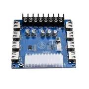 20 Pin/24 Pin ATX Power Supply Breakout Board 5V/2A USB Charging Desktop8443