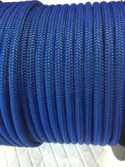 3/8" Blue Double Braided Nylon Anchor/Dock Line Rope (50 feet Hank)