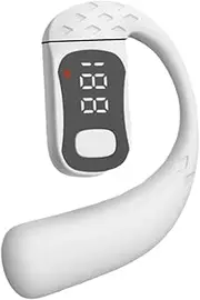 2025 Upgraded Single Hanging Ear V5.4 Wireless Bluetooth Earbuds,Handsfree Headset with Microphone,Noise Canceling Open Ear Out of Ear Bluetooth Earbud for Cellphones Tv Running Work Driving (White)