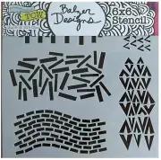 Chevron Brick Stencil Line Dash Diamond Pattern 6" Abstract Painting Template