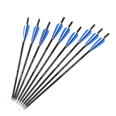 17/20/22Inches Carbon Crossbow Arrow with 125Grain Arrow Head for Target Archery
