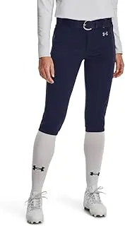 [Under Armour] Women's Standard Utility Softball Pants 22, (410) Midnight Navy / / Baseball Gray, Small