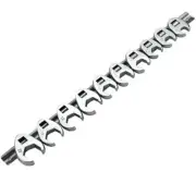 Efficient 38Inch Drive Crowfoot Wrench Set 10 To 22mm Metric Open End Spanner