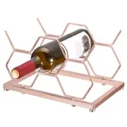 Countertop Wine Rack Wine Bottle Holder for Table Wine Cellar Cabinet, Rose Gold