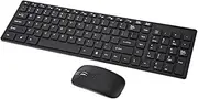 Wireless Keyboard and Mouse 2.4g Ultra-Thin Keyboard Low Profile Wireless Keyboard Mouse Set for Home/Office