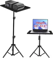 iplusmile Adjustable Projector Stand Tray Laptop Tripod Platform for Office Use Flat Base Compatible with Various Projectors Lightweight Design for Live Streaming Movies