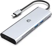 Type C Docking Station, QIYO USB C HUB with Dual 4K HDMI, DisplayPort, 95W PD, 3 USB 3.0 Ports and SD/TF Card Reader for Pro Air and Type-C Laptops with Thunderbolt 3 or 4