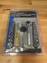 22 Piece 1/4” Drive Socket Ratchet Set With Extension Metric SAE