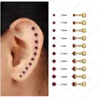 Real Ruby Stud 14k Gold Helix Tragus Labret Lip Brow Piercing Price for Single
