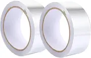 ULTECHNOVO Foil Adhesive Tape 2 Pack High Temp Insulation Fireproof for Repairing Wire Kitchen/Bathroom Exhaust Protection Pipeline Sealing