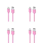 4PK Moki USB-A to USB-C SynCharge Cable 1 Meter iPhone/Android Soft Pink