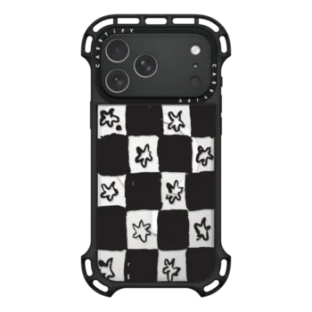 iPhone 17 Pro Max Ultra Bounce Case MagSafe Compatible Floral Checker