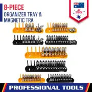 8-Piece Magnetic Socket Organizer Tray Metric SAE Toolboxes Drawers Mechanics