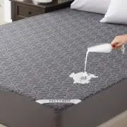 Waterproof Mattress Protector King Size, 40% Rayon Derived from Bamboo Grey Matt
