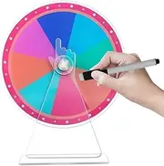 Prize Wheel Spinner,Prize Spin Wheel | Acrylic Erasable Roulette Toy with Marker Rainbow Color for Vendor Booths Corporate Events